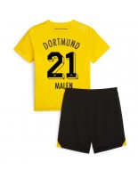 Borussia Dortmund Donyell Malen #21 Kotipaita Lasten 2023-24 Lyhythihainen (+ shortsit)
